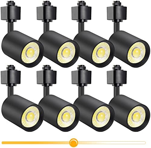 VANoopee 10W Dimmable LED Track Light Heads Black 8-Pack