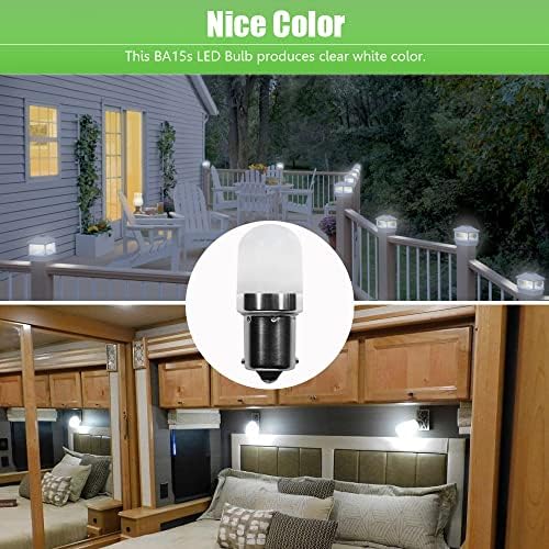 Makergroup 1141 BA15S 12V LED Bulb Pack of 4 Warm White 2700K