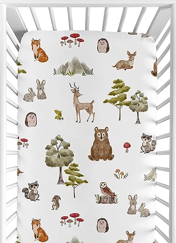 Sweet Jojo Designs Woodland Forest Animals Crib Sheet 1