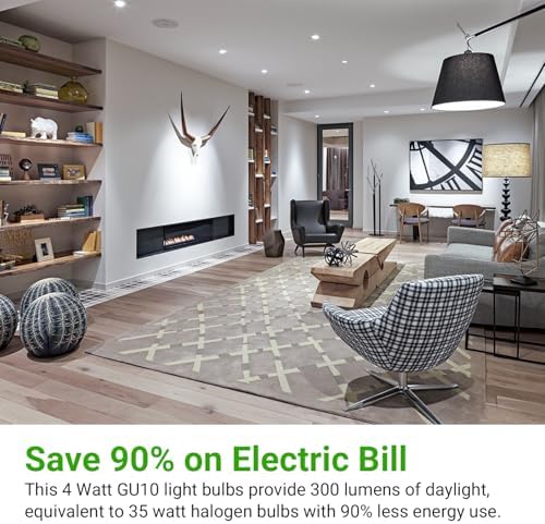 TJOY 12 Pack GU10 LED Bulbs 5000K Daylight 4W Non-Dimmable