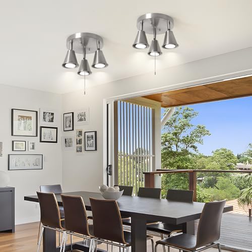 SEEBLEN 3-Light Track Ceiling Light with Pull Chain OnOff