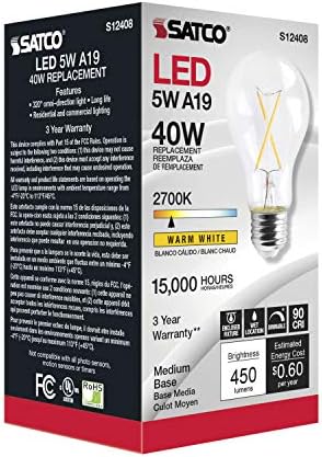 Satco 24-Pack Dimmable LED Filament Lamps A19