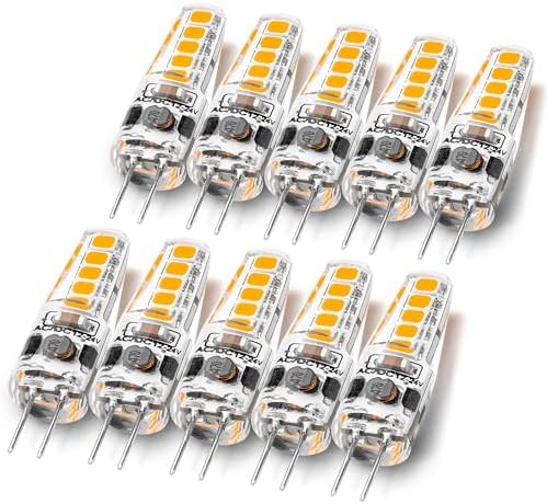 ALIDE G4 LED Bulbs 12V 24V 10W 20W Warm White 2700K 10 Pack