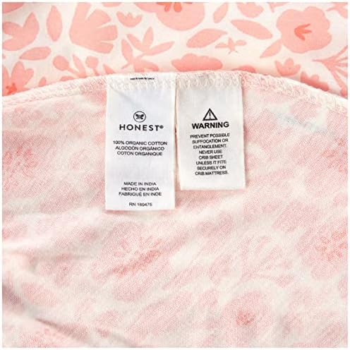 HonestBaby Organic Cotton Crib Sheet Set One Size Sketchy Stripe