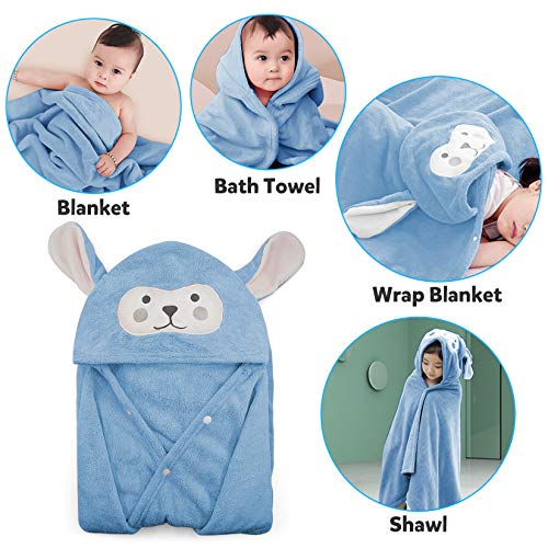 ROMASA Baby Bath Towel Hooded Ultra Soft Towel for Toddlers