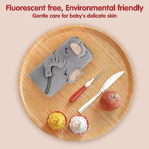 kmilro Baby Hooded Towel 4-Pack Soft Absorbent