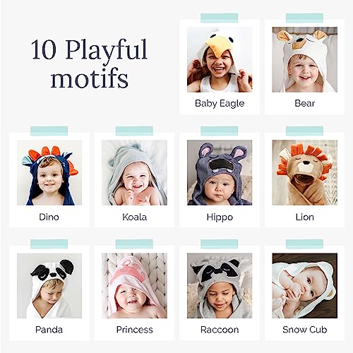 Natemia Premium Hooded Baby Towel with Hippo Design