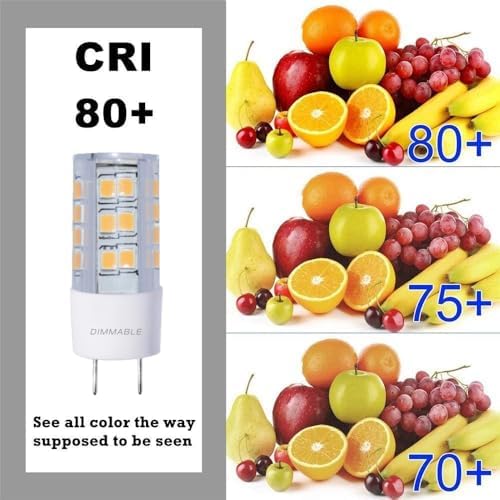 Diodesy Pack of 4 LED Mini Bulbs for Chandeliers Track Lighting Pendants