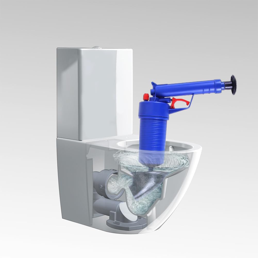 Lwuey Toilet Plunger Clog Remover with 4 Suckers