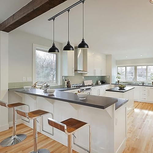 SKIVTGLAMP Modern Black Iron Dome Track Pendant Light