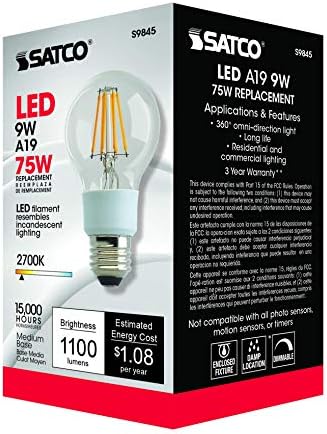 Satco S9845 Medium Light Bulb in Clear Finish 450 Inches