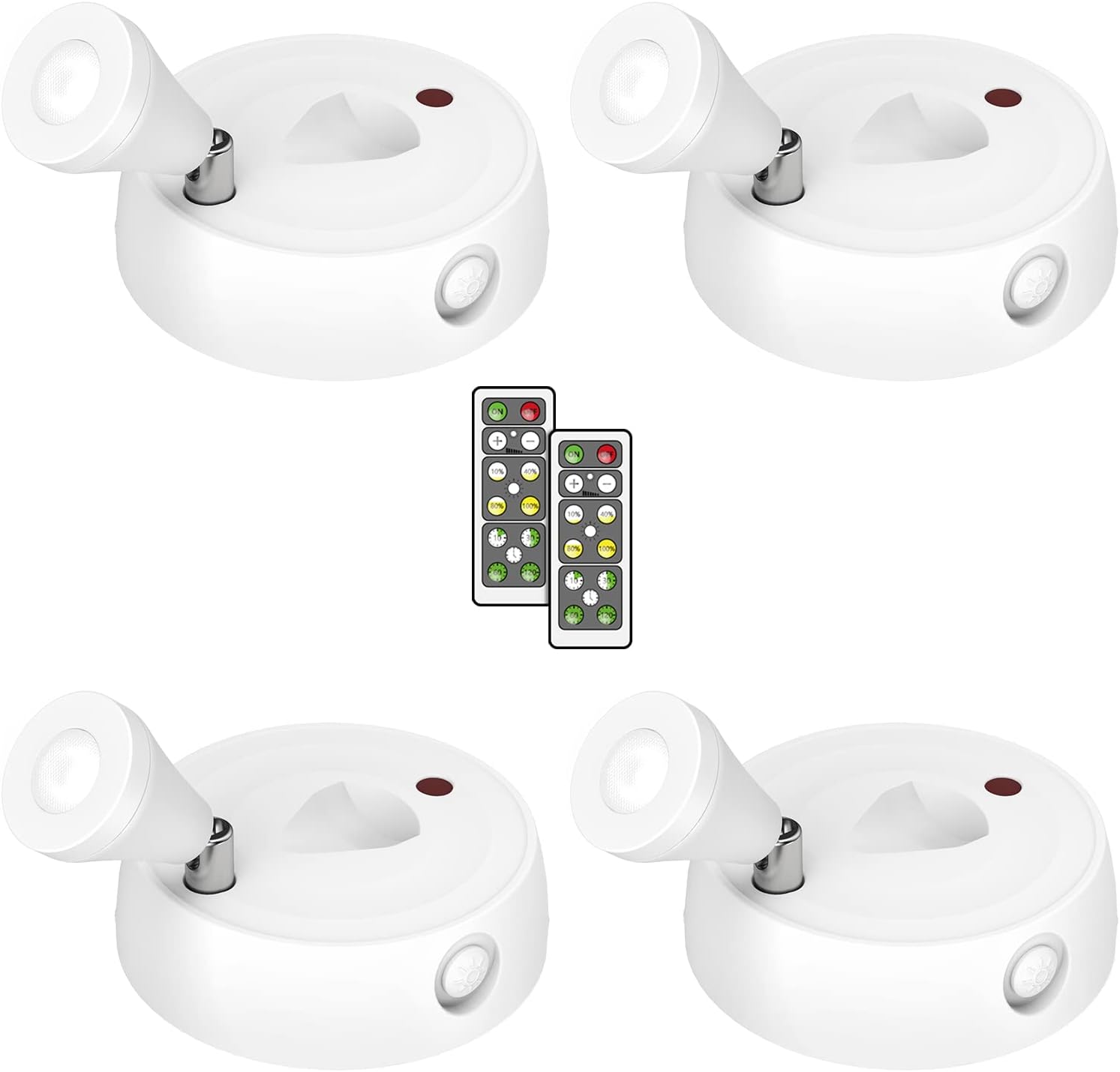 Olafus 4 Pack Wireless Spotlight for Artwork Display