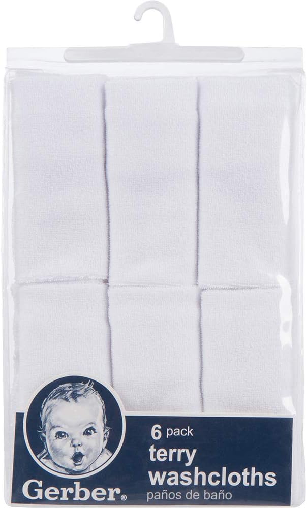 Gerber Washcloth - 6 Pack Soft Reusable