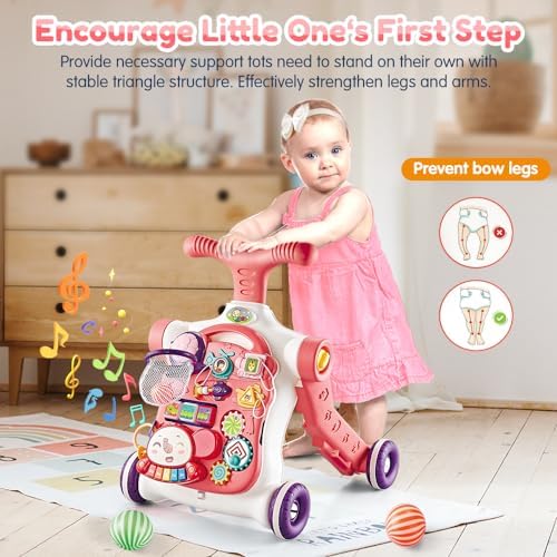 VATOS 5 in 1 Sit-to-Stand Learning Walker for Toddlers