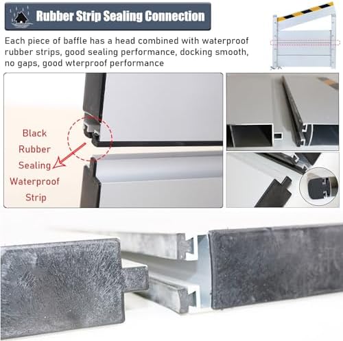 High Flood Control Baffle 100cm Aluminum Barrier with Detachable Design