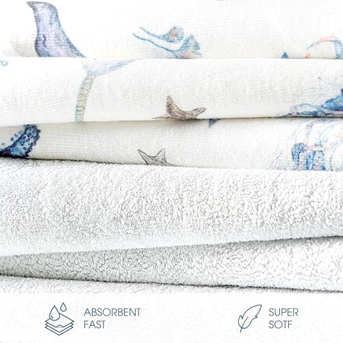 GRSSDER Baby Hooded Towel 2 Pack for Newborns and Toddlers