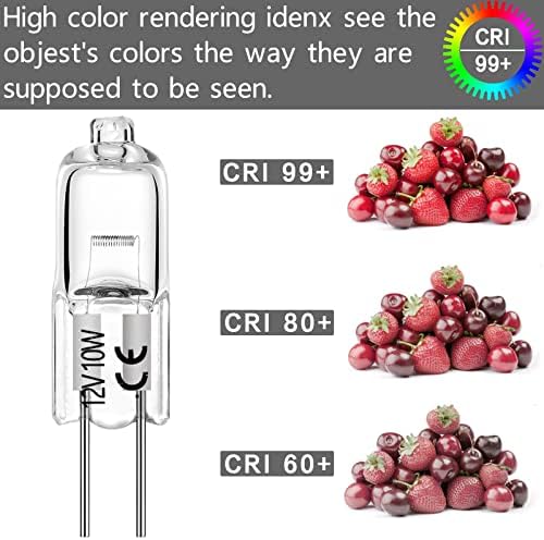 EKSAVE 10W Halogen Bulbs G4 12V 12 Pack Dimmable