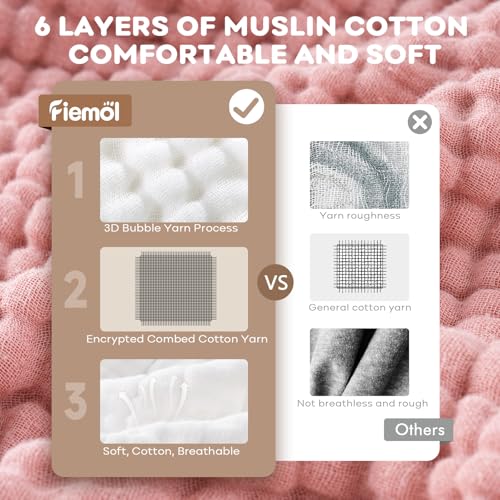 FIEMOL 2 Pack Hooded Muslin Baby Towels
