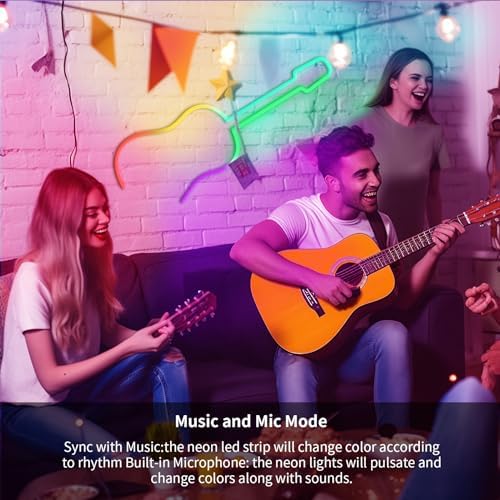 BUNACET 52FT RGBIC LED Strip Light with Remote APP Control