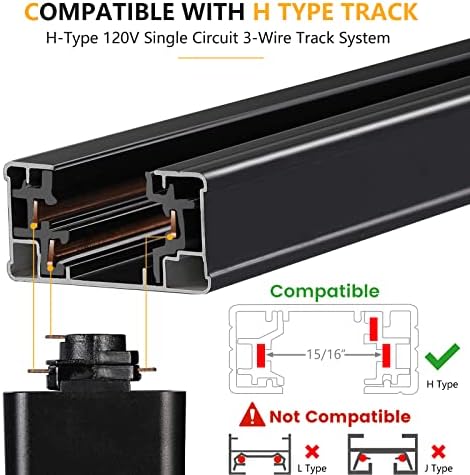 VANoopee 10W Dimmable LED Track Light Heads Black 8-Pack