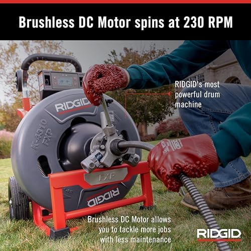 RIDGID K-4310 Drum Machine with AUTOFEED and Cable Counter
