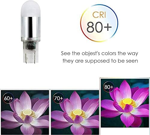 Makergroup T5 T10 Wedge Base LED Bulbs 6-Pack 1Watt Cool White 6000K