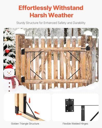 VEVOR Gate Corner Brace Bracket 2 Sets Black