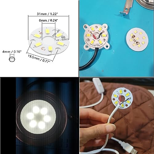 Othmro 15Pcs LED Chip Bulb 3W 9-11V Warm White 6500K 120lm