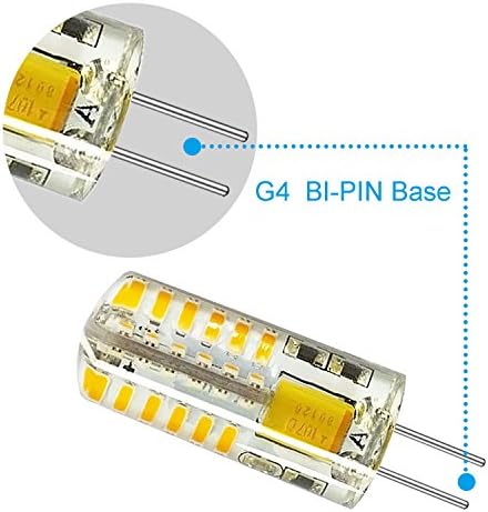 RAYHOO 10pcs G4 LED Bulbs 3W 12V White 6000K