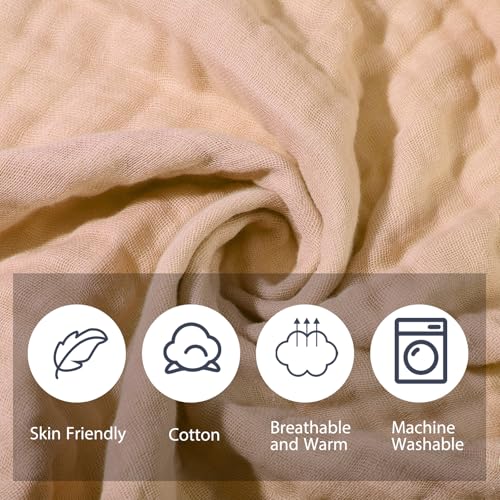 6 Pcs Muslin Baby Hooded Towels Set