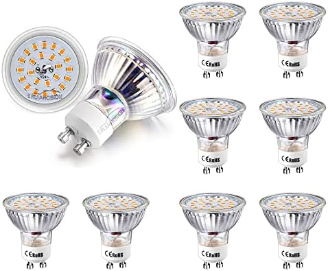 Ruiandsion GU10 LED Light Bulbs 85-265V Pack of 10