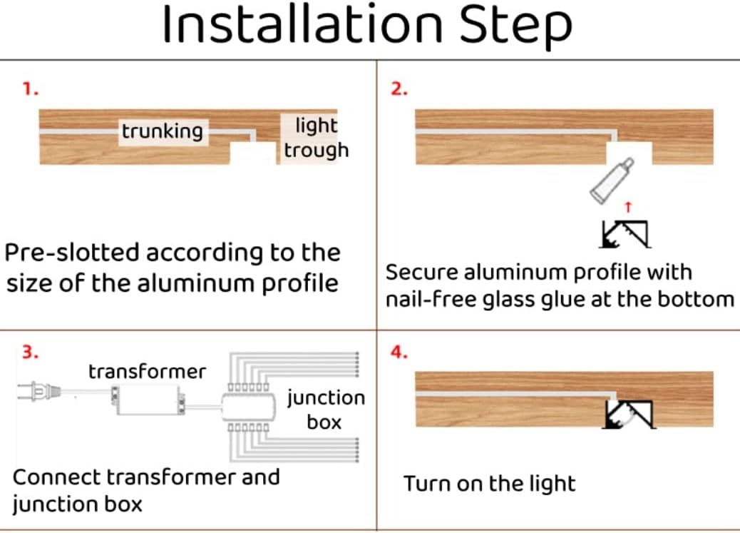 6 Pack 33ft Under Cabinet LED Light System