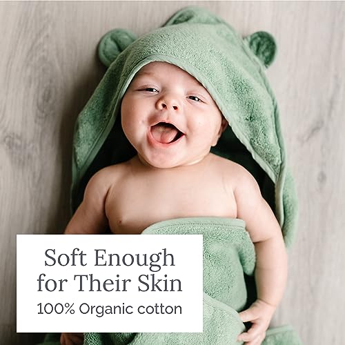 Natemia Premium Hooded Baby Bath Towel - Organic Cotton Soft Luxurious