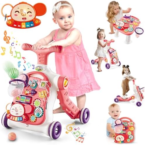 VATOS 5 in 1 Sit-to-Stand Learning Walker for Toddlers