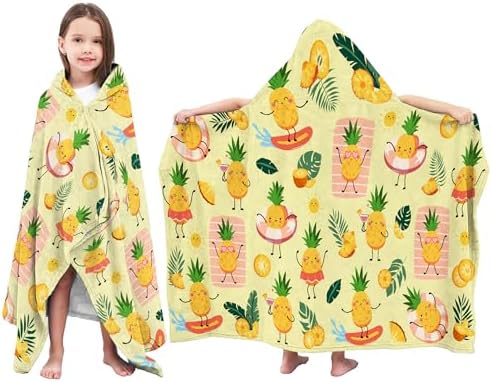 Pineapple Hooded Beach Towel for Kids