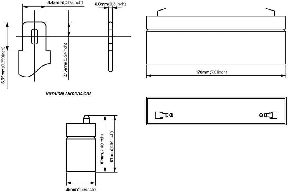Vickers N-10 Replacement Rechargeable Battery for Digital Body Weight Scale