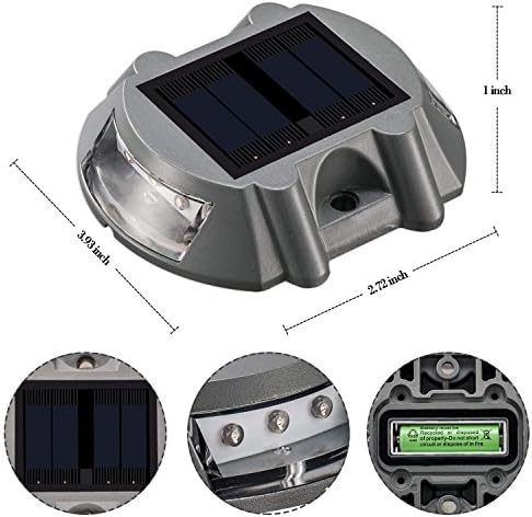 Sunwind Solar Deck Lights 4-Pack White Pathway Marker