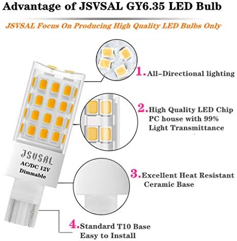 T5 T10 Wedge Base LED Bulb 6W 650lm 4-Pack