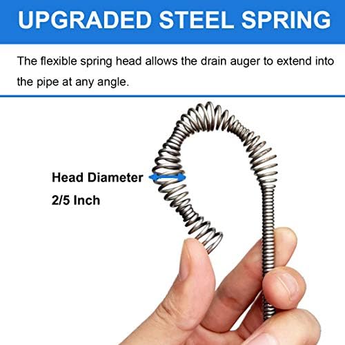 Breezz Drain Auger with 25 Ft Steel Cable