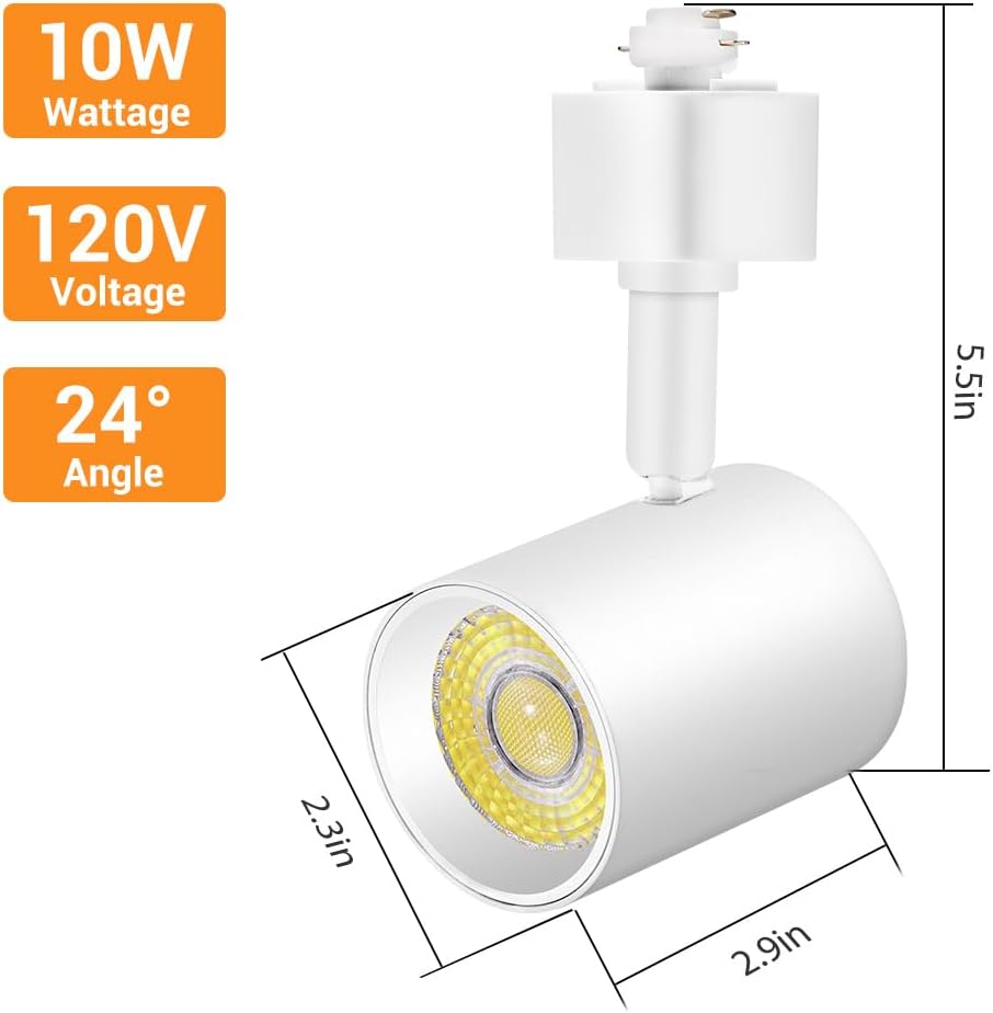 VANoopee 5-Color Dimmable LED Track Light Heads