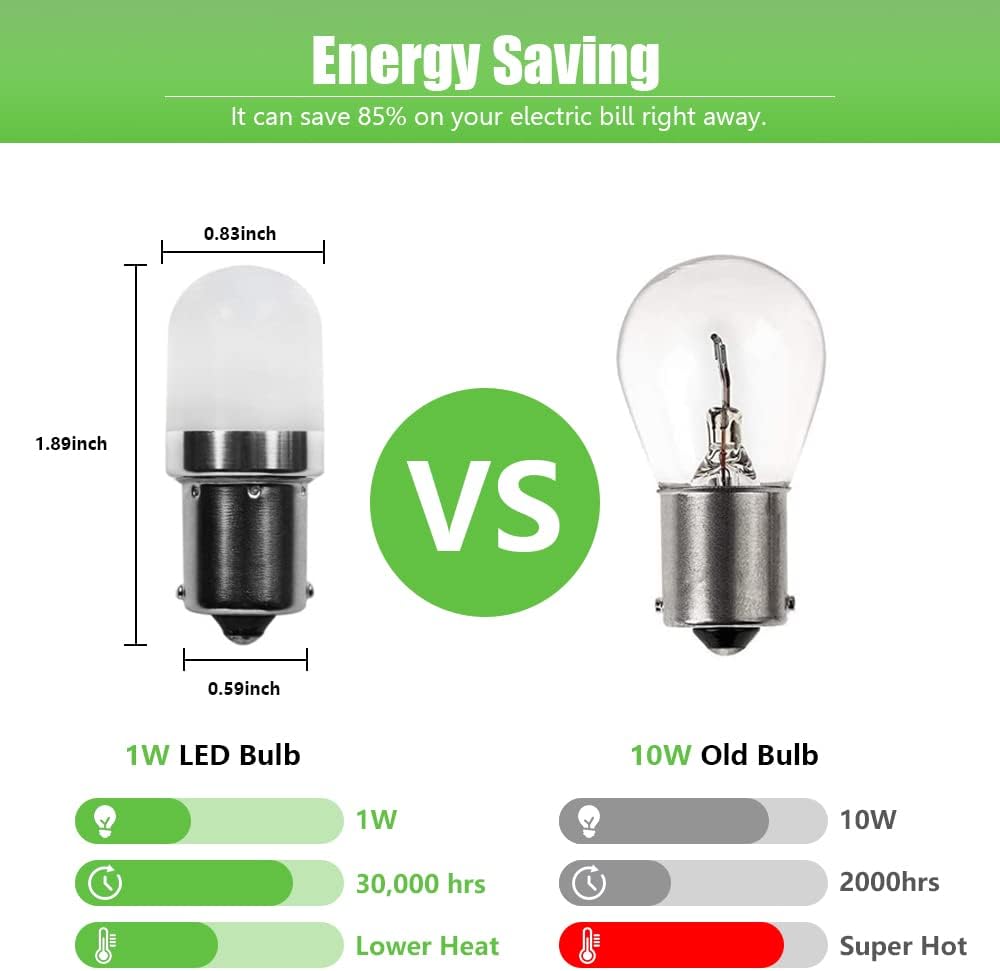 Makergroup 1141 BA15S 12V LED Bulb Pack of 4 Warm White 2700K