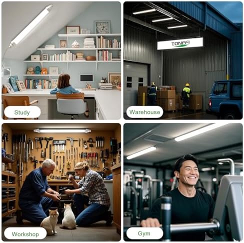 Tonffi 4FT Plug-in LED Ceiling Light - 5000K Cool White