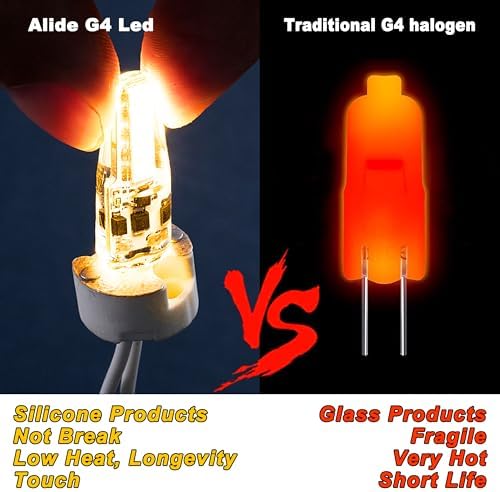 ALIDE G4 LED Bulbs 12V 24V 10W 20W Warm White 2700K 10 Pack