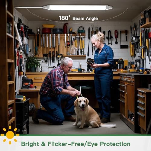 Tonffi 4FT Plug-in LED Ceiling Light - 5000K Cool White