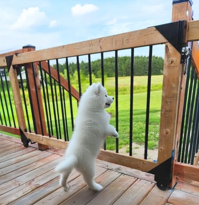 Lygoeege Heavy Duty Sliding Gate Kit 200Lbs Moonlight White