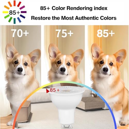 Ivyemons GU10 LED Dimmable Bulb 7W 3000K Warm White Flicker-Free