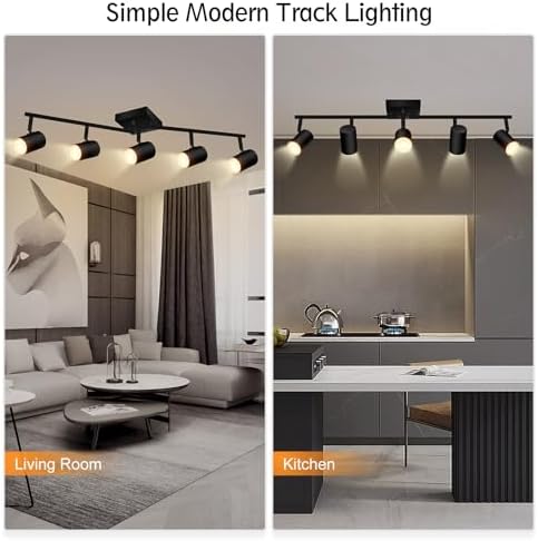 BoostArea 5-Light Track Lighting Kit for Kitchen and Living Room