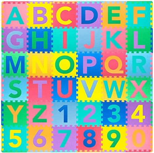 ProSource Kids Foam Puzzle Play Mat 36 Tiles 12x12