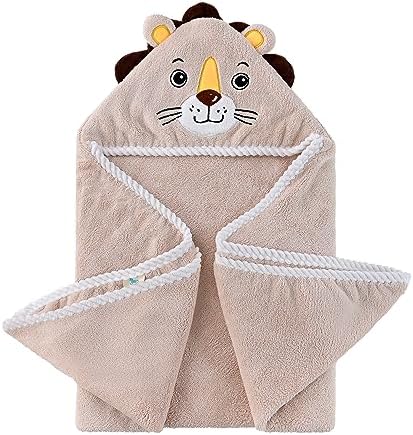 Jay Ava Plush Brown Lion Hooded Towel 315x315