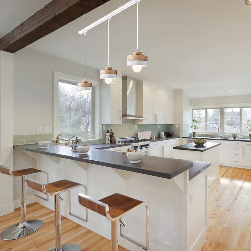 Dimmable Wooden Handle Pendant Light 32 Ft 1